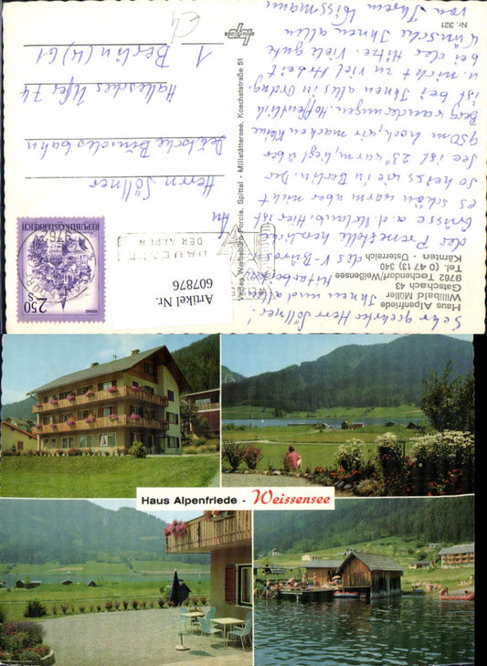 607876,Multi-image Ak Techendorf Weißensee Haus Alpenfriede