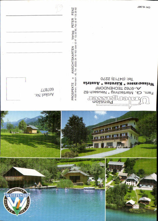 607877, Multi-image Ak Techendorf Weißensee Pension Untergasser