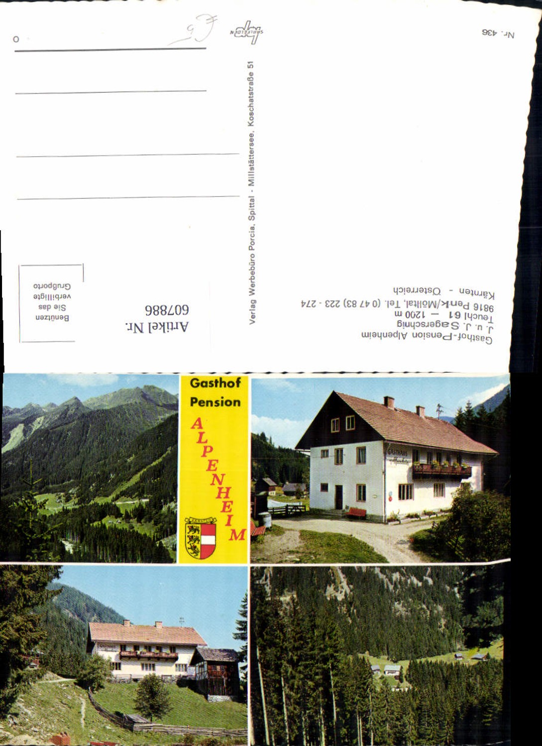 607886,Mehrbild Ak Penk Mölltal Gasthof Pension Alpenheim