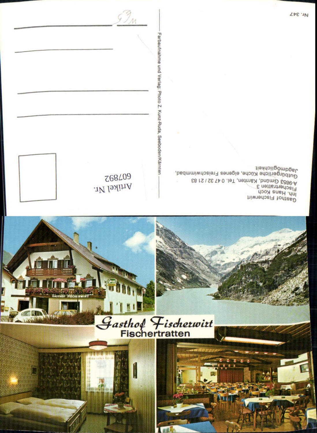 607892,Mehrbild Ak Gmünd i. Kärnten Gasthof Fischerwirt Fischertratten