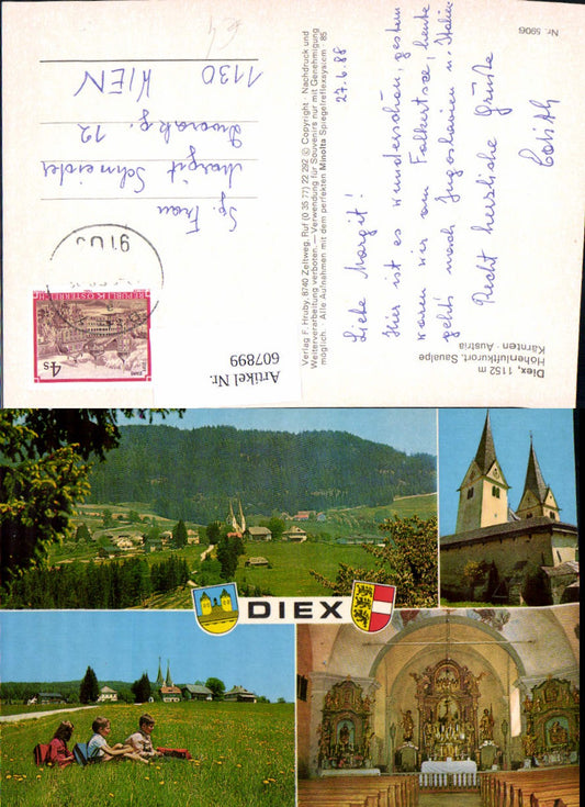 607899,Mehrbild Ak Diex Saualpe Kirche Innenansicht