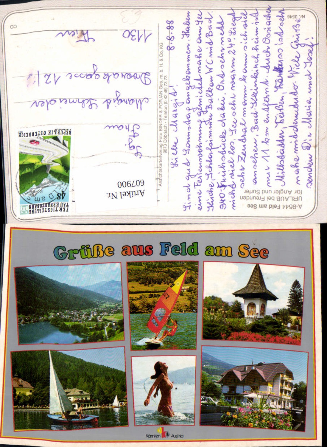 607900,Mehrbild Ak Feld a. See Segeln Wassersport Frau Erotik