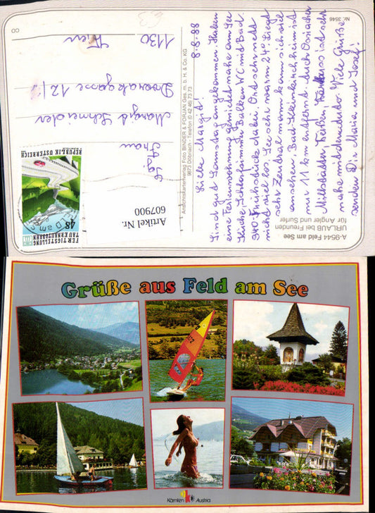 607900,Mehrbild Ak Feld a. See Segeln Wassersport Frau Erotik