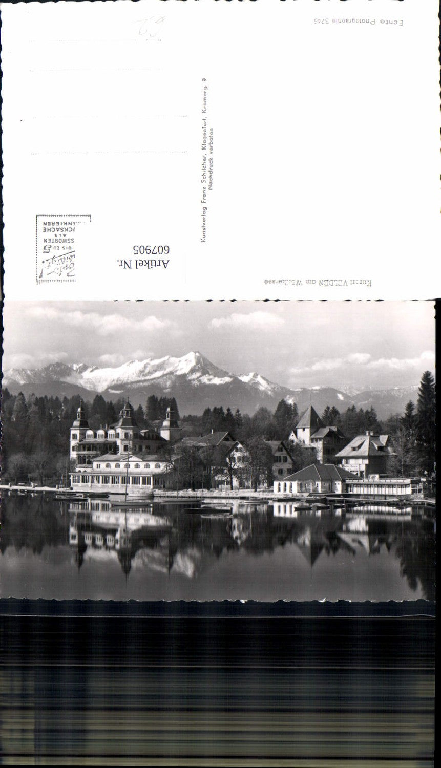 607905, Photo Ak Velden a. Wörthersee Schlosshotel