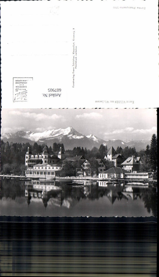 607905,Foto Ak Velden a. Wörthersee Schlosshotel
