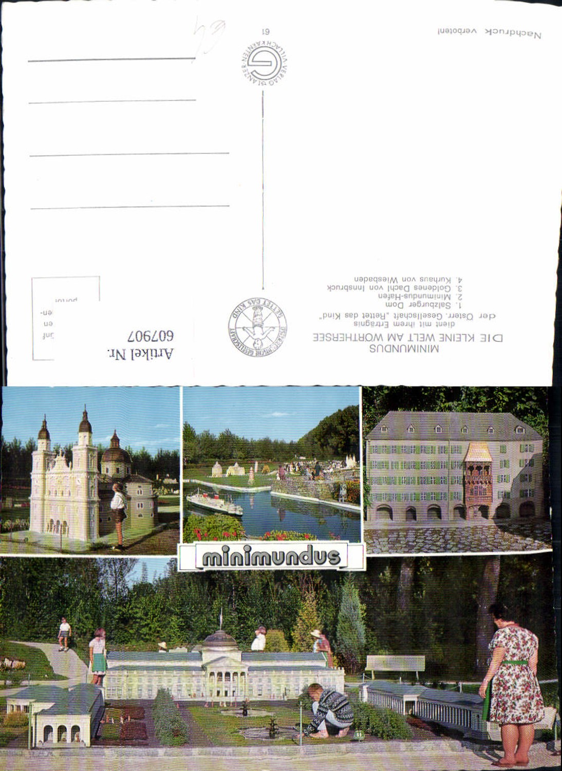607907,Multi-image postcard Klagenfurt am Wörthersee Minimundus