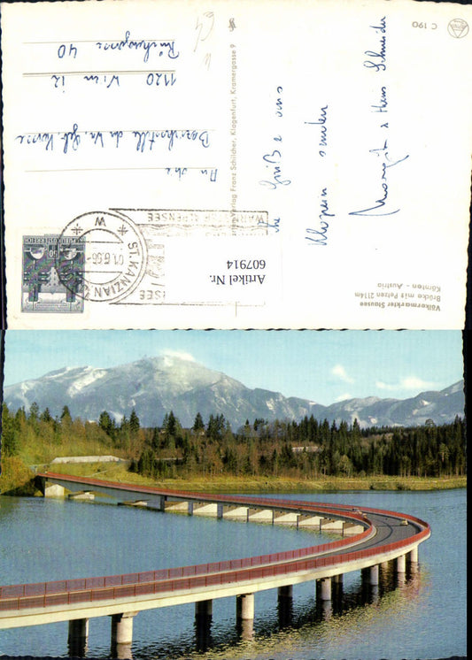 607914,Völkermarkt Völkermarkter Stausee Brücke m. Petzen