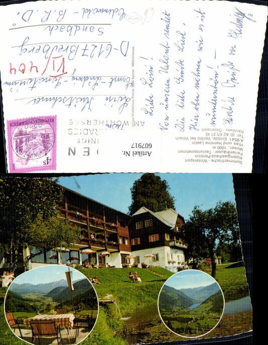 607917,Mehrbild Ak Einöde Verditz b. Villach Alpengasthaus Pension Moser