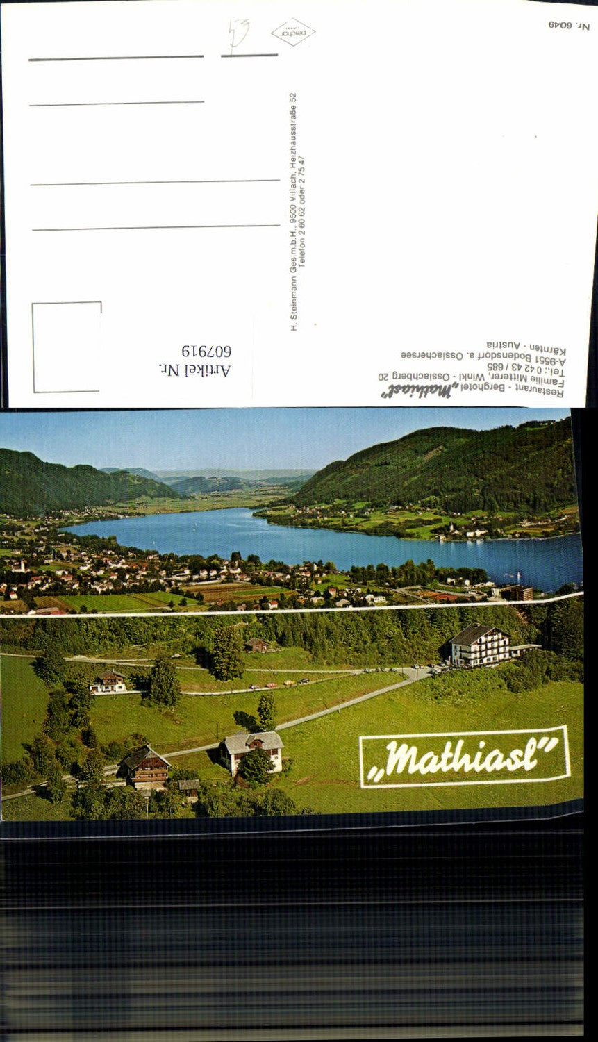 607919,Mehrbild Ak Bodensdorf a. Ossiachersee Restaurant Berghotel Mathiasl