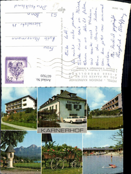 607920,Mehrbild Ak Egg a. Faaker See Hotel Pension Karnerhof
