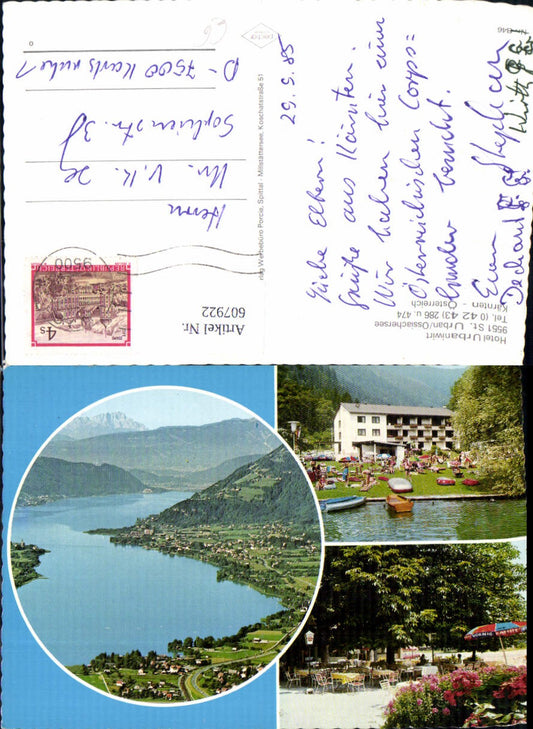 607922,Mehrbild Ak St Urban Ossiachersee Hotel Urbanwirt