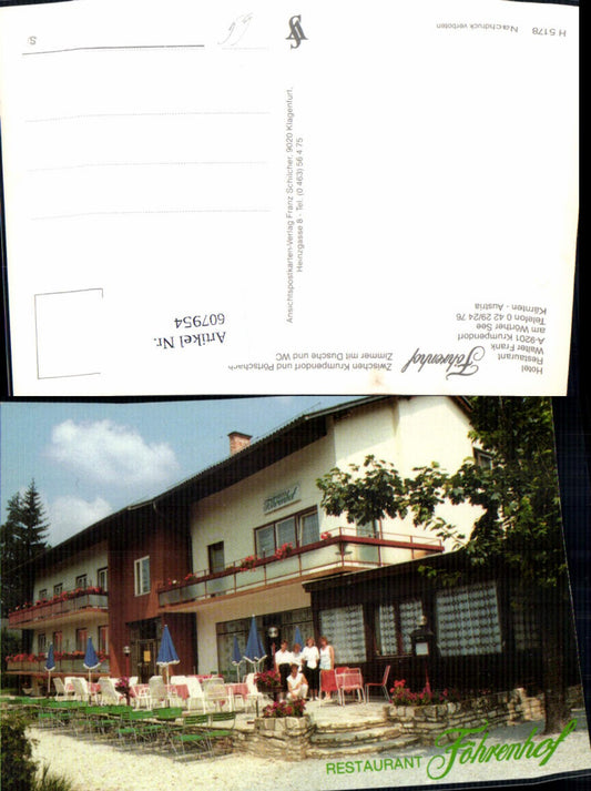 607954,Krumpendorf a. Wörthersee Hotel Restaurant Föhrenhof