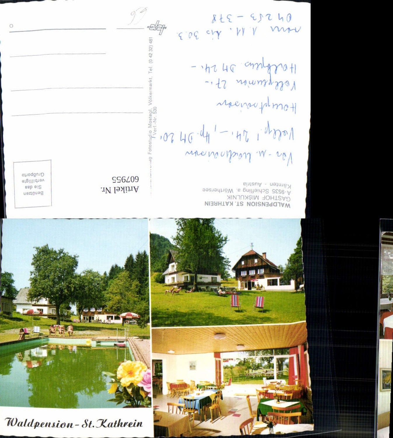 607955,Mehrbild Ak Schiefling a. Wörthersee Waldpension St Kathrein