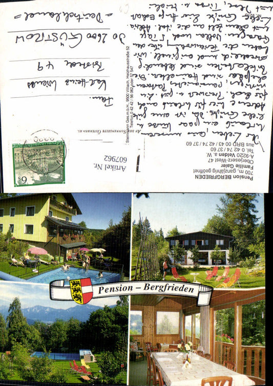 607962,Mehrbild Ak Velden a. Wörthersee Pension Bergfrieden