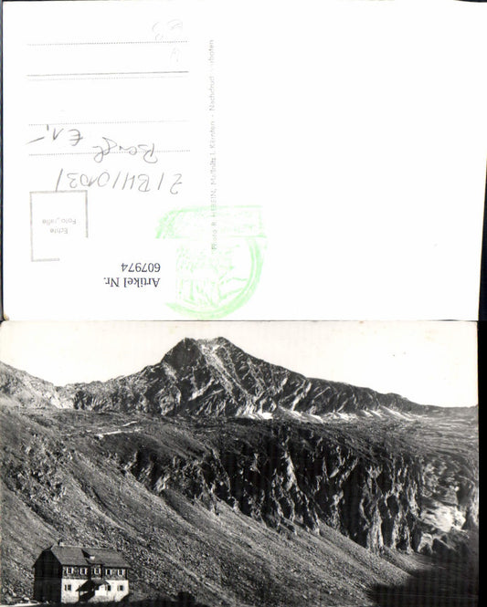 607974,Foto Ak Arthur-von-Schmid-Haus Dösner See Dösen Mallnitz