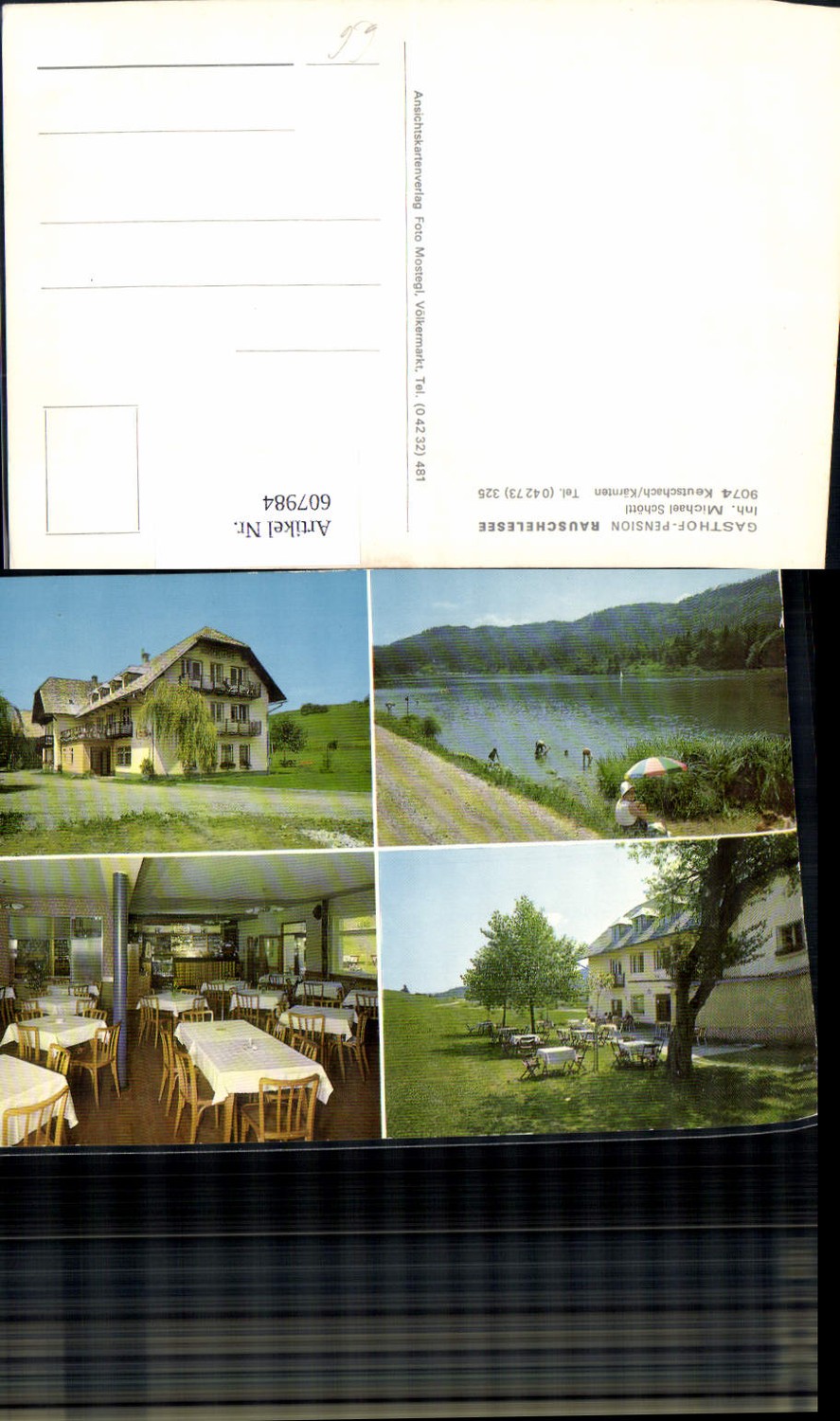 607984,Mehrbild Ak Keutschach Gasthof Pension Rauschelesee