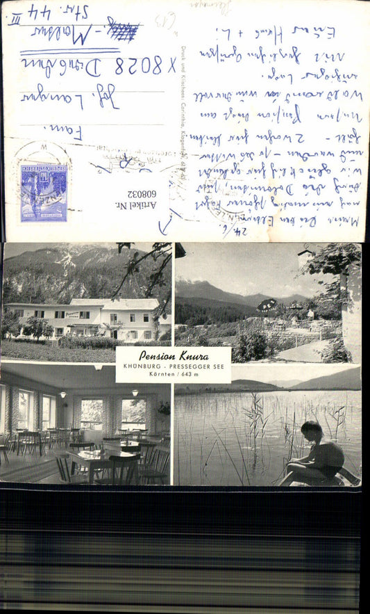 608032,Mehrbild Ak Khünburg Pressegger See Hermagor Pension Knura