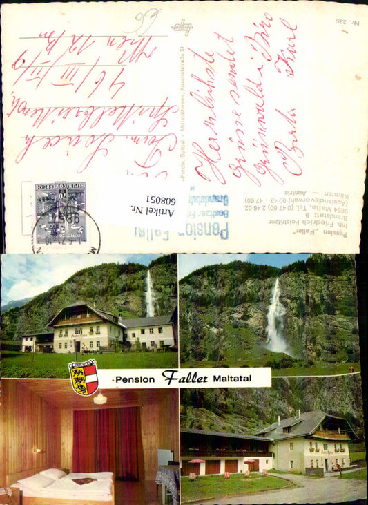 608051,Mehrbild Ak Malta i. Kärnten Pension Faller Wasserfall