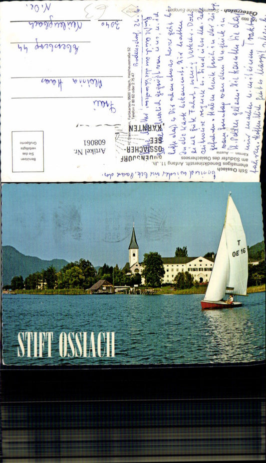 608061,Stift Ossiach Südufer Ossiachersee Segelboot Segeln
