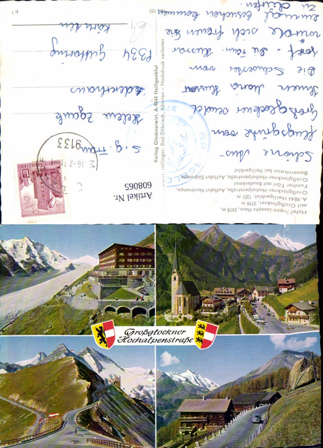 608065,Mehrbild Ak Großglockner Hochalpenstraße b. Heiligenblut a. Großglockner