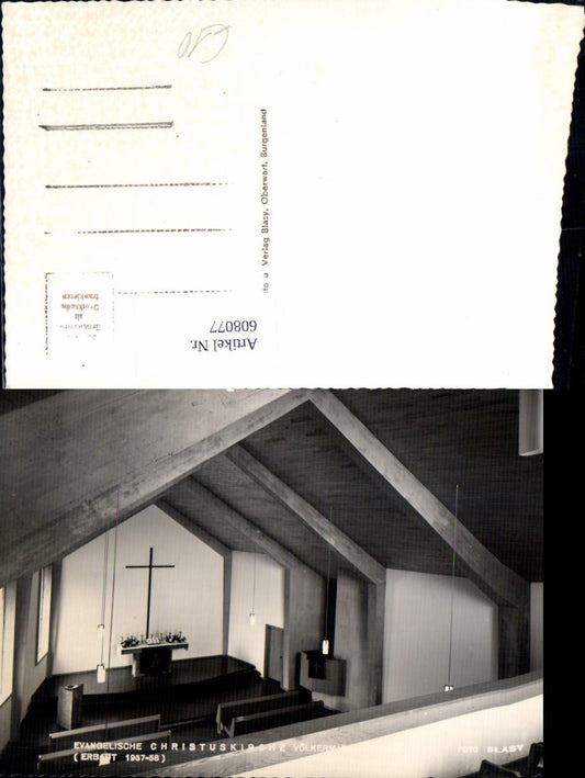608077,Foto Ak Völkermarkt Evangelsiche Christuskirche Innenansicht Kirche
