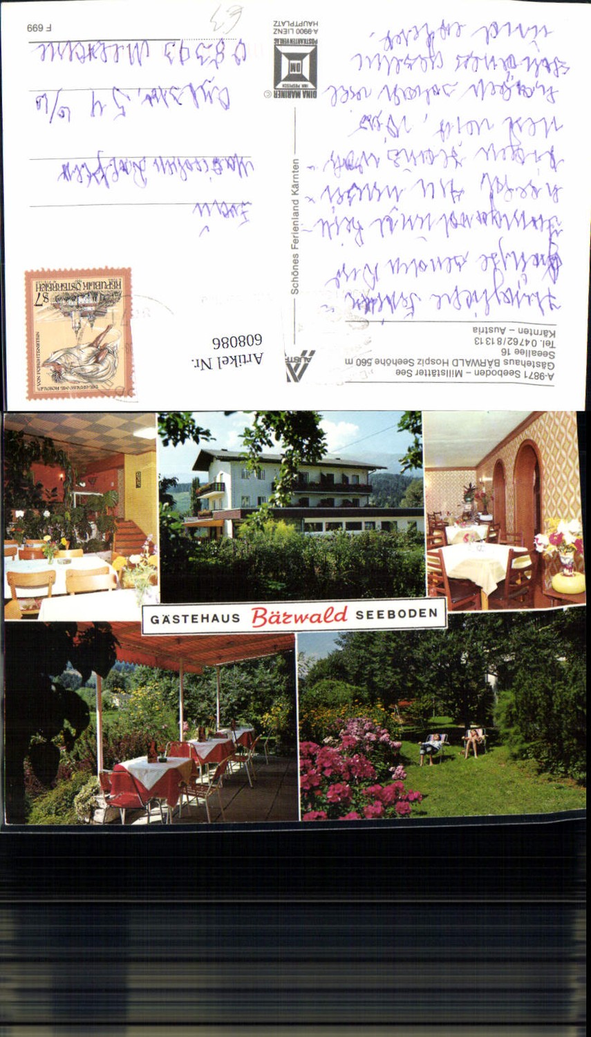 608086,Mehrbild Ak Seeboden a. Millstättersee Gästehaus Bärwald Hospiz