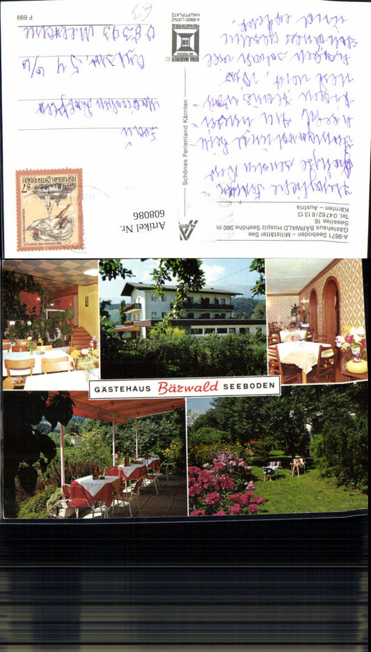 608086,Mehrbild Ak Seeboden a. Millstättersee Gästehaus Bärwald Hospiz