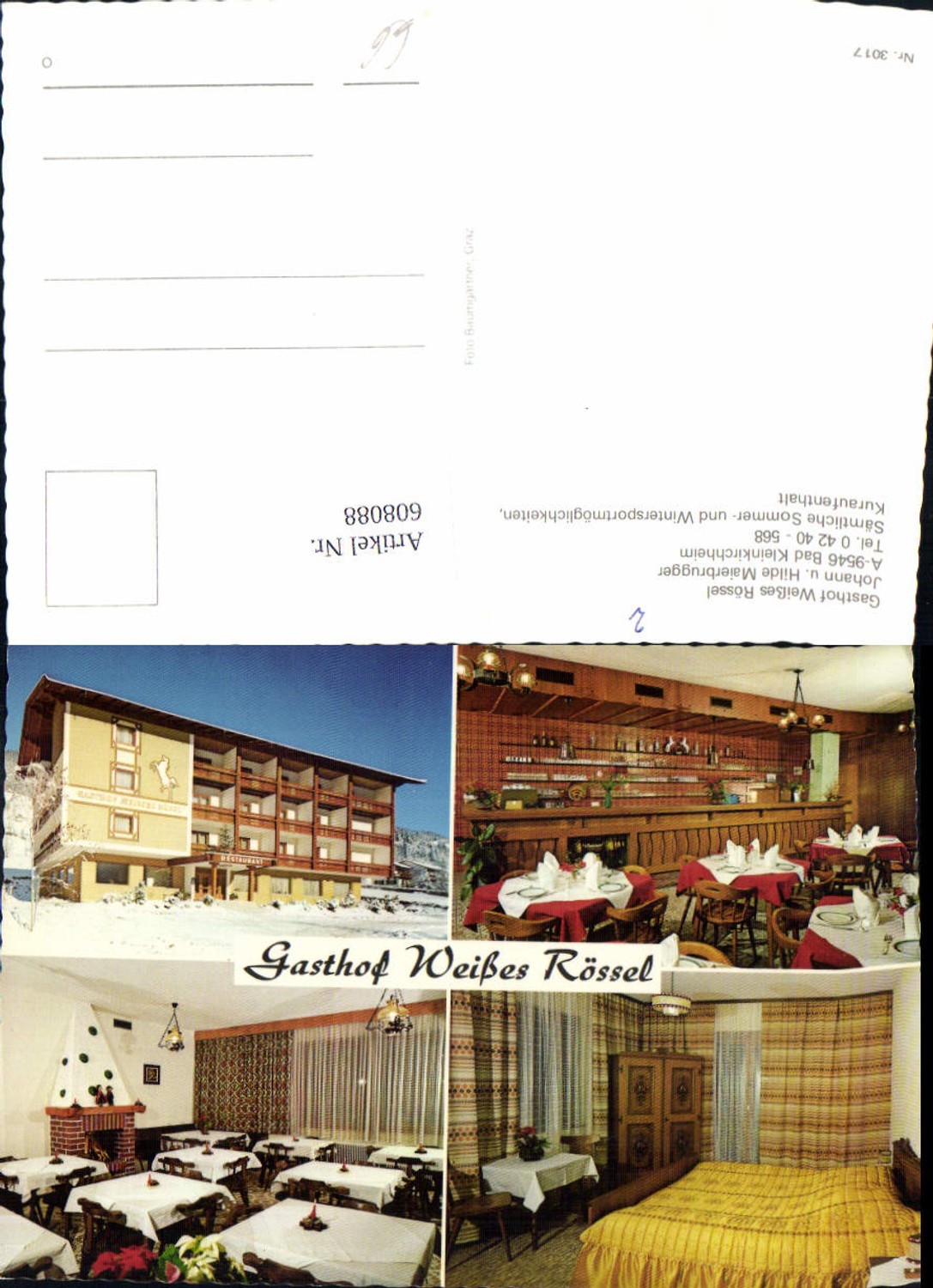 608088,Mehrbild Ak Bad Kleinkirchheim Gasthof Weißes Rössel