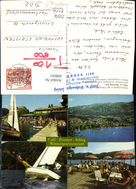 608091,Mehrbild Ak Seeboden a. Millstättersee Pension Schirg Wassersportzentrum Stempel Nachgebühr