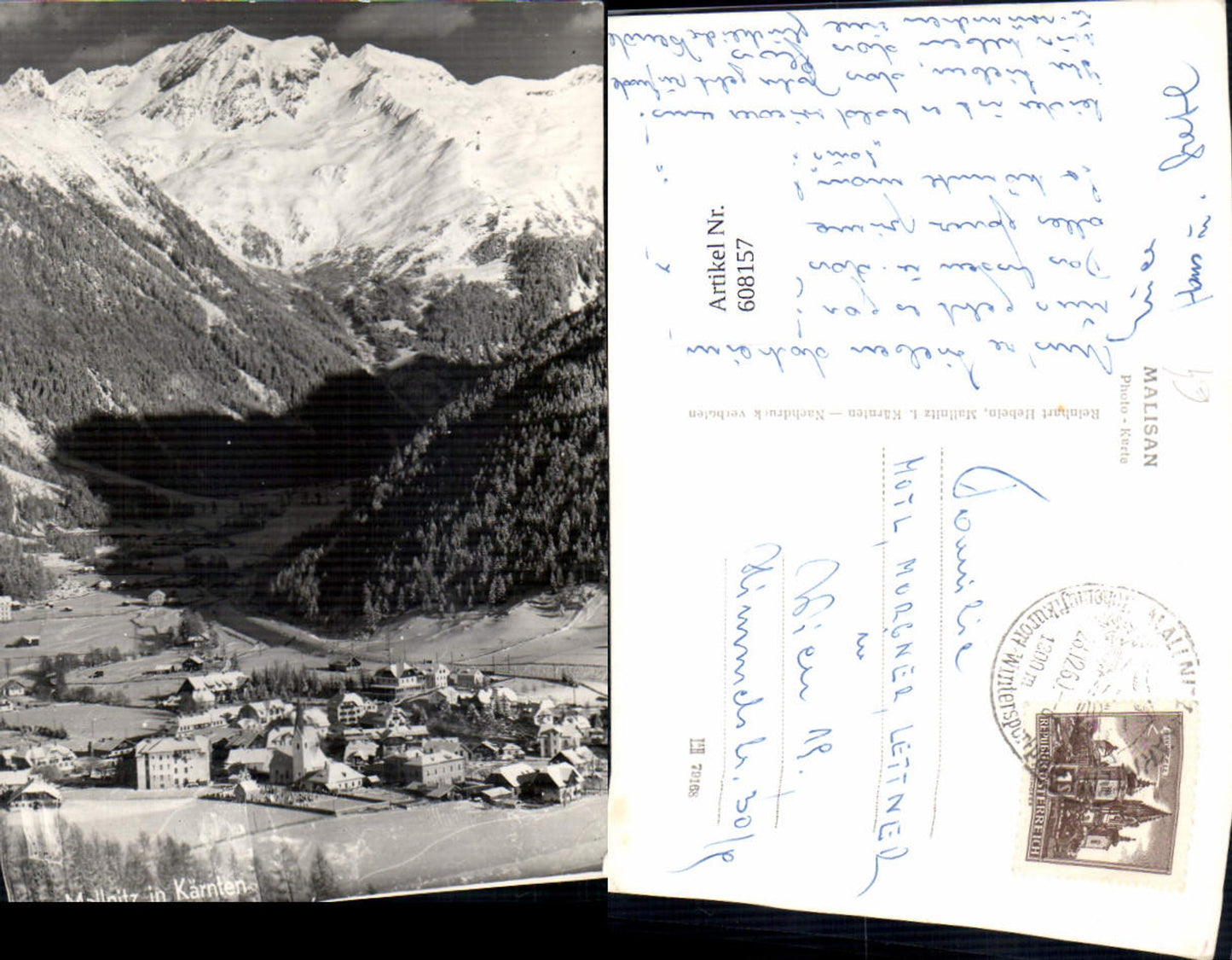 608157,Foto Ak Mallnitz i. Kärnten Winteransicht