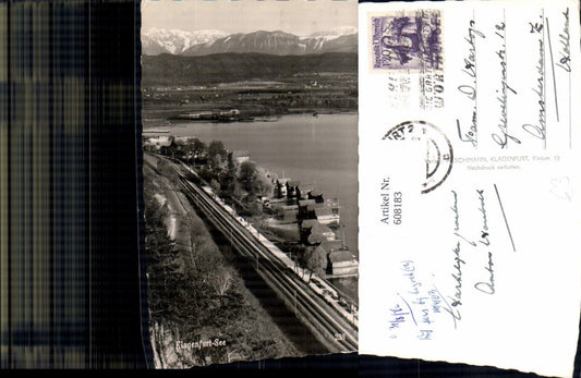 608183,Foto Ak Klagenfurt See Ufer