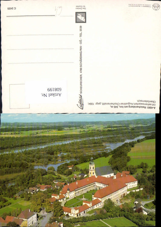 608199,Luftbild Reichersberg a. Inn Augustiner-Chorherrenstift Stift Kirche