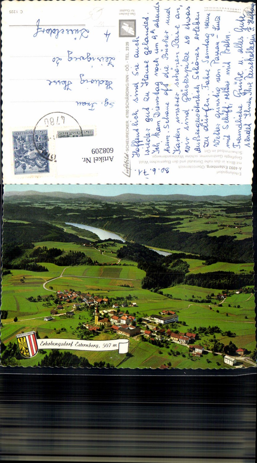 608209,Esternberg Blick Donautal u. Bayerischen Wald