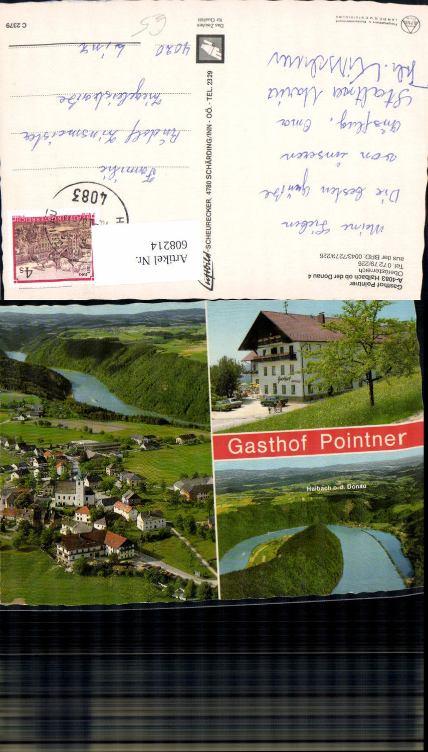 608214,Mehrbild Ak Haibach ob der Donau Gasthof Pointner