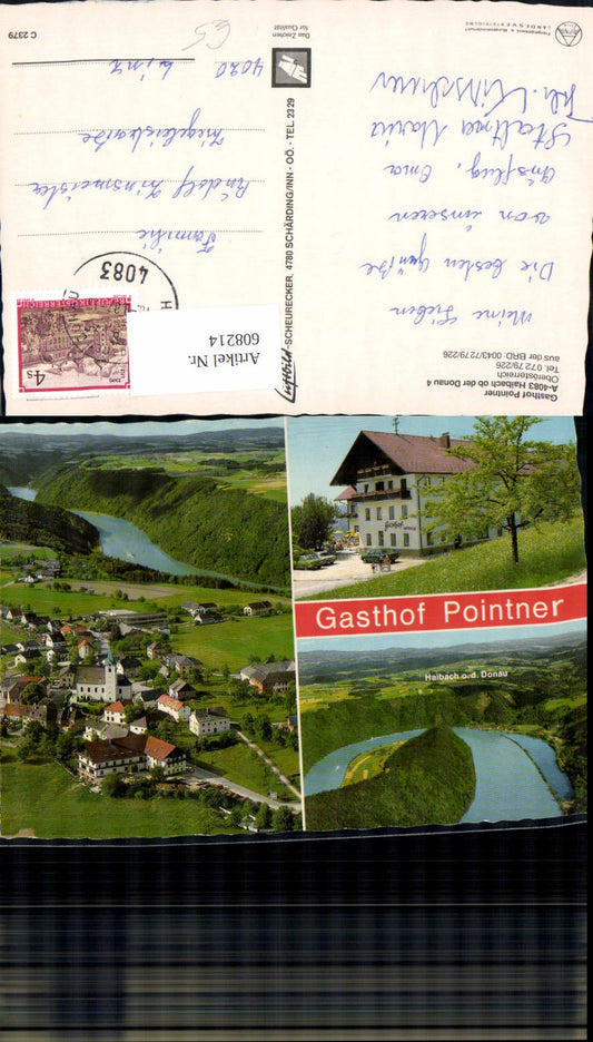 608214,Mehrbild Ak Haibach ob der Donau Gasthof Pointner