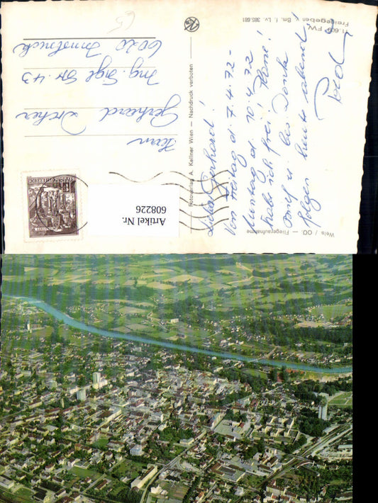 608226,Fliegeraufnahme Wels Totale
