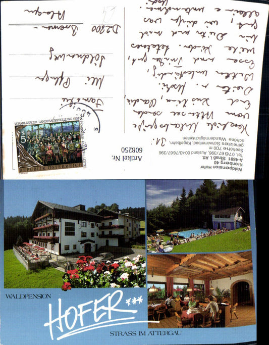 608250,Mehrbild Ak Kronberg Straß Strass i. Attergau Waldpension Hofer