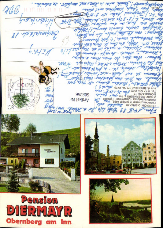 608256,Mehrbild Ak Obernberg a. Inn Pension Diermayr