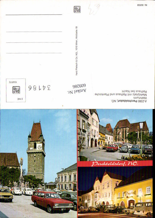 609286,Perchtoldsdorf bei Wien Hauptplatz VW Käfer Opel