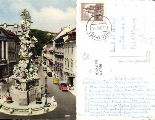 609356,Baden bei Wien VW Käfer Dreifaltigkeitssäule PKW Hotel