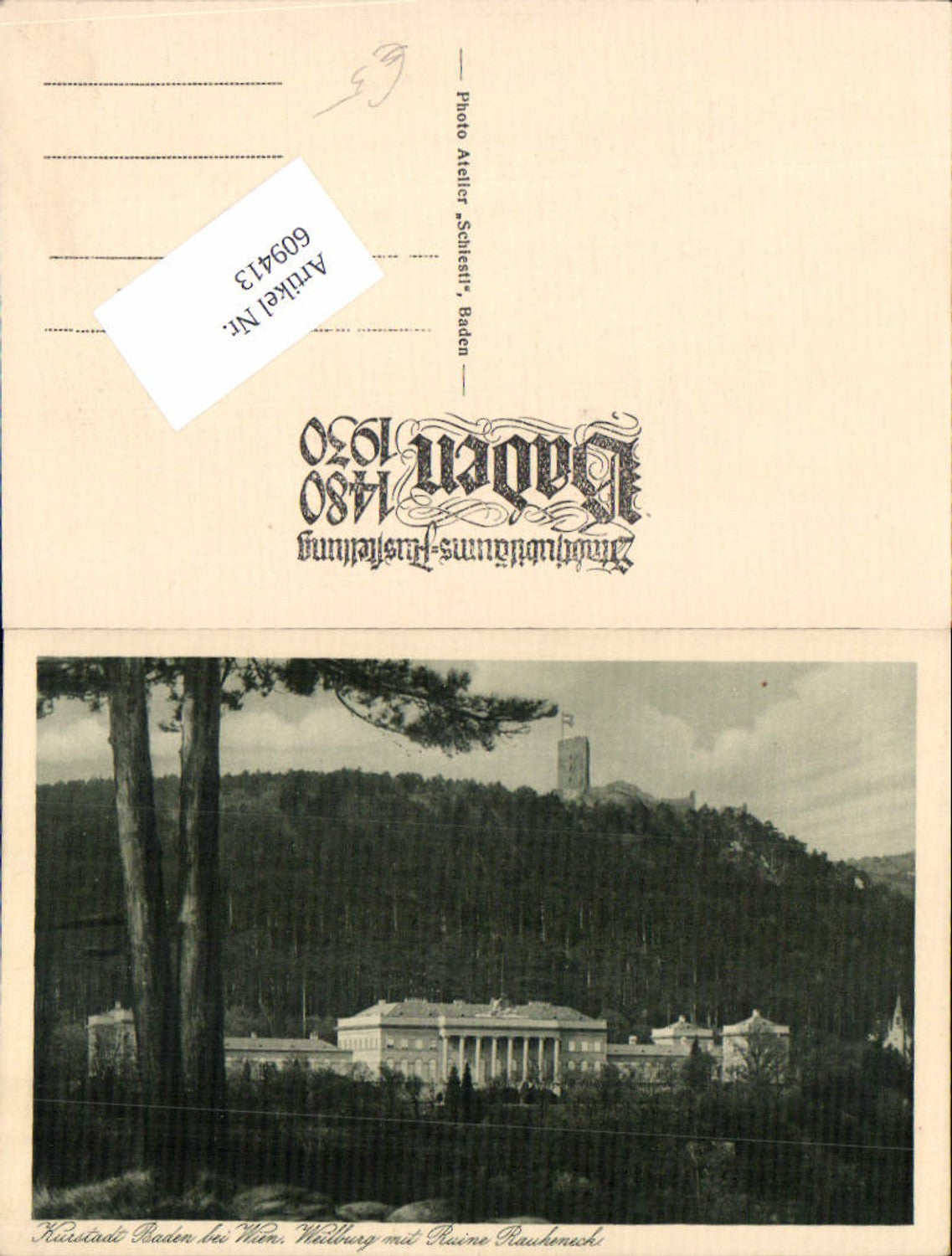 609413,Baden bei Wien Ruine Rauhenstein Weilburg Helenental