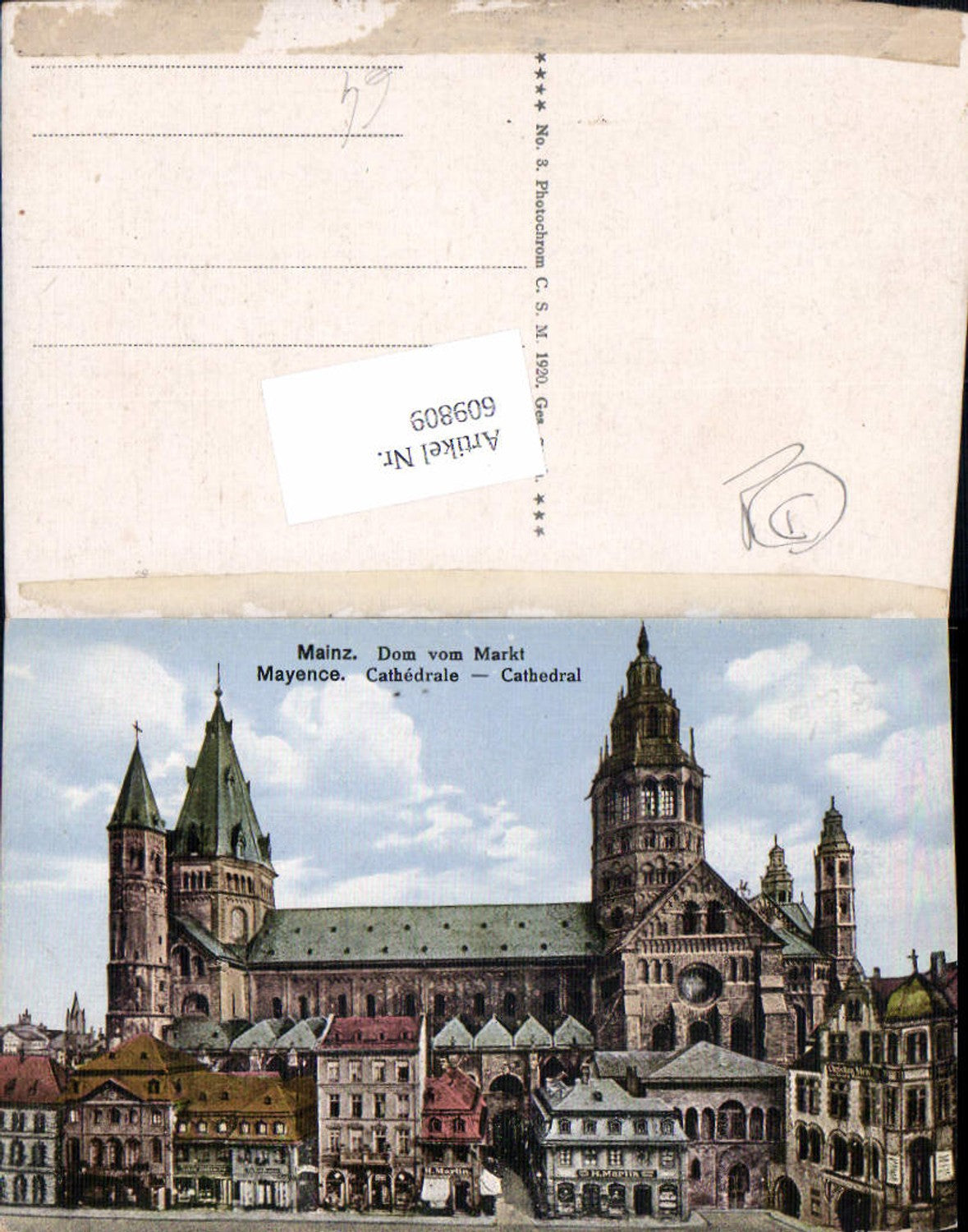 609809,Mainz am Rhein Dom vom Markt