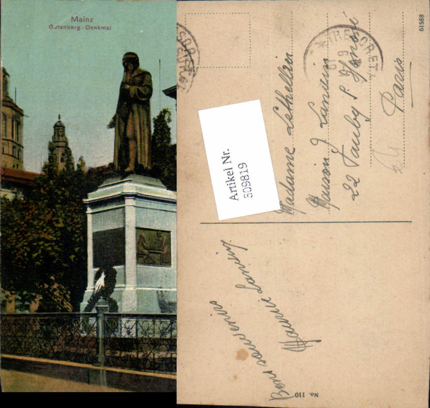 609819,Mainz am Rhein Gutenberg Denkmal