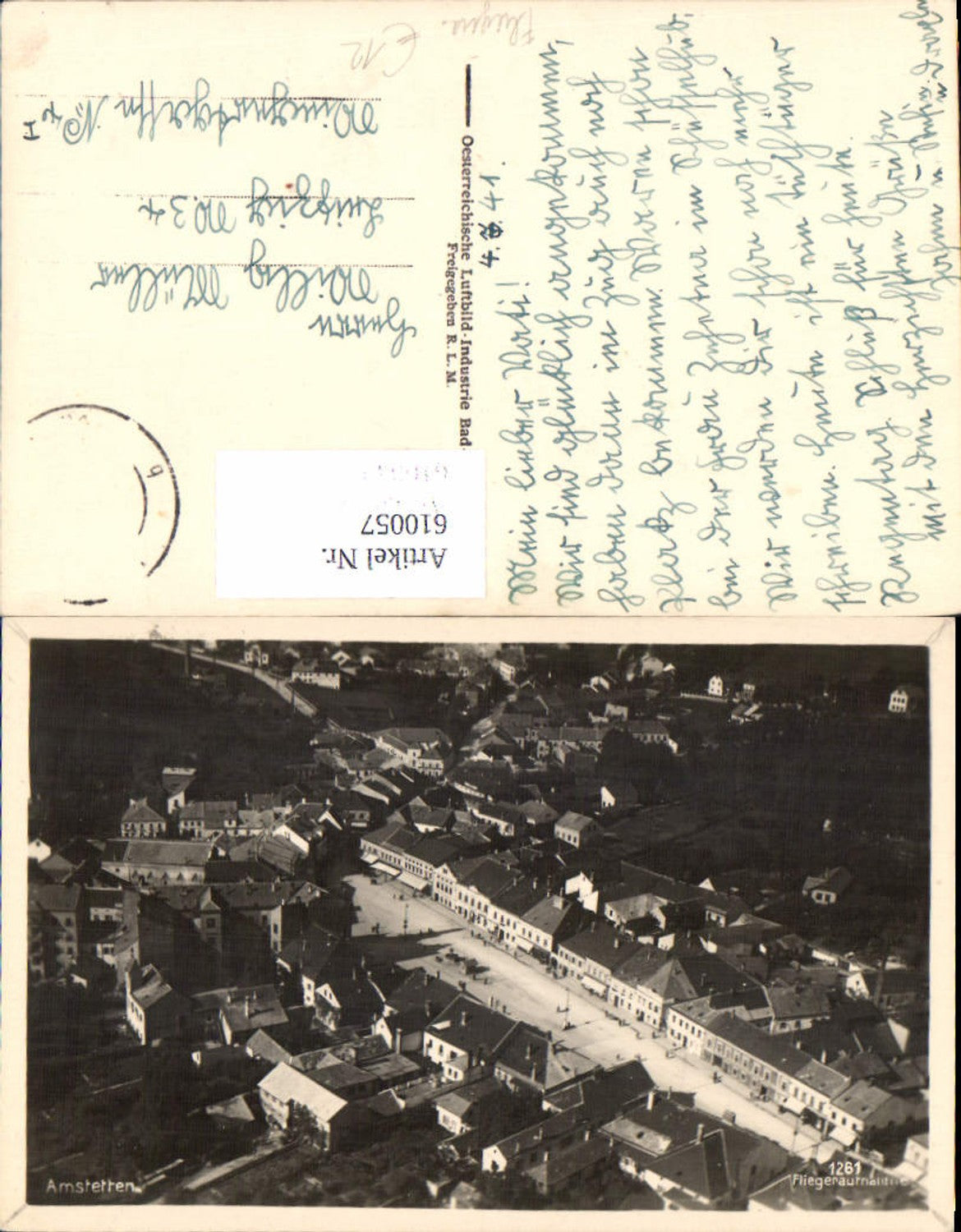 610057,tolle Fliegeraufnahme Amstetten Zentrum pub Luftbild Industrie 1261