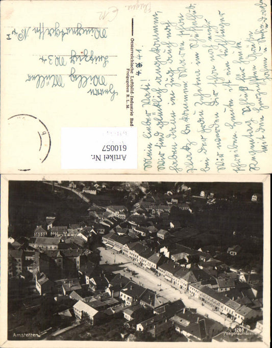 610057,tolle Fliegeraufnahme Amstetten Zentrum pub Luftbild Industrie 1261