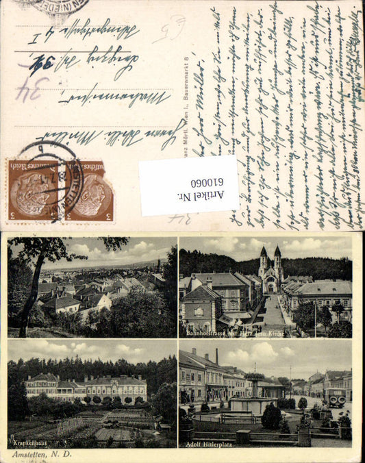 610060,Amstetten Bahnhofstraße Herz Jesu Kirche Krankenhaus