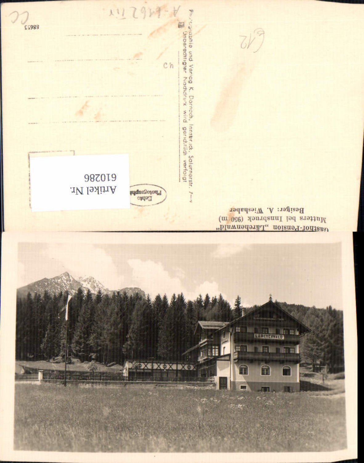 Alte Ansichtskarte – Old Postcard