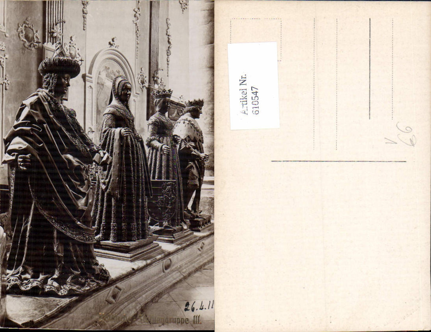 610547,tolle Fotokunst AK Fritz Gratl Innsbruck Hofkirche Statuengruppe III.
