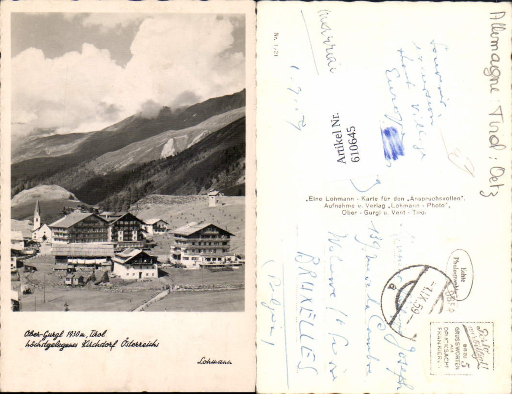 Alte Ansichtskarte – Old Postcard