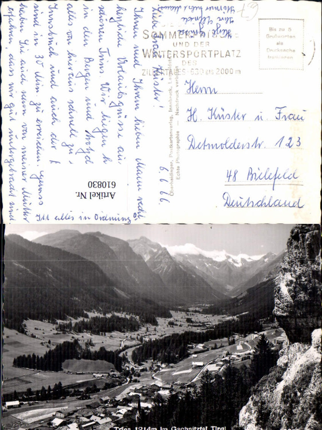 Alte Ansichtskarte – Old Postcard